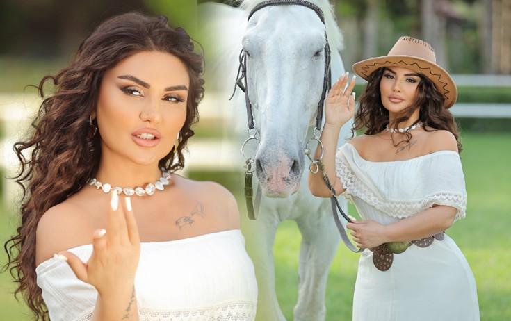 Şəbnəmin ağ geyimdə FOTOSESSİYASI