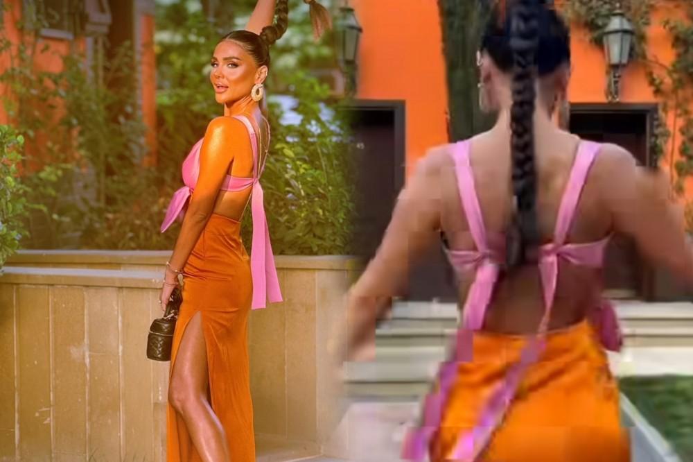 Günel kürək dekolteli libasda